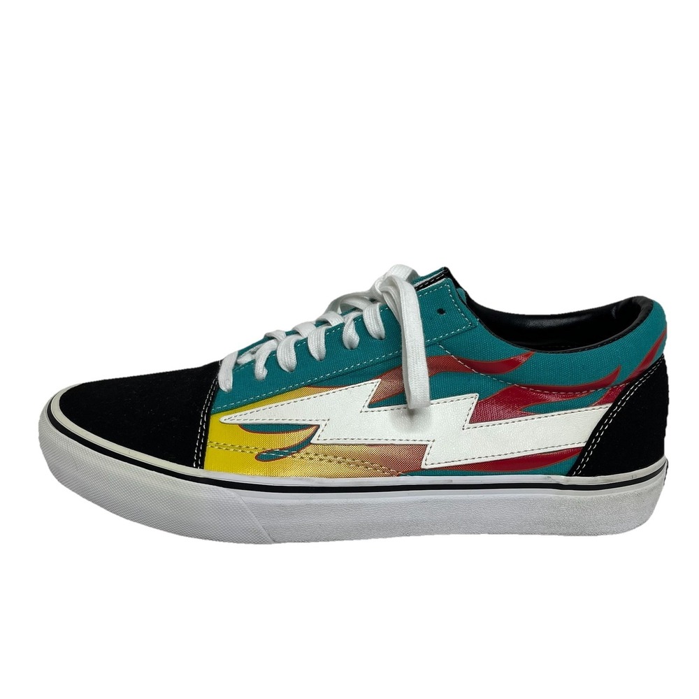 Revenge x Storm Teal Flame Size 11 Ian Conner Vans Skateboard Y2K Old School